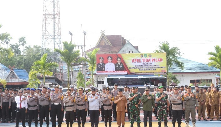 Pj Bupati Erisman Ikuti Apel dan Patroli 3 Pilar di Inhil