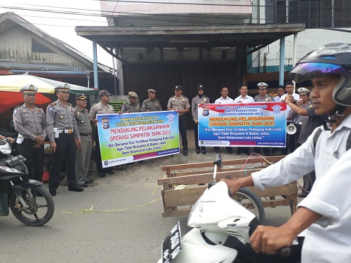 Stakeholder Terkait Juga ikut Turun Dalam Penertiban Lalu Lintas Di Jalan H. Arif Tembilahan