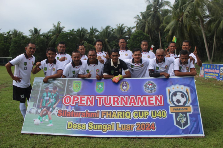 Fhariq Cup U-40 Sungai Luar, PGRI Unggul 4-0 Atas Sei Dusun