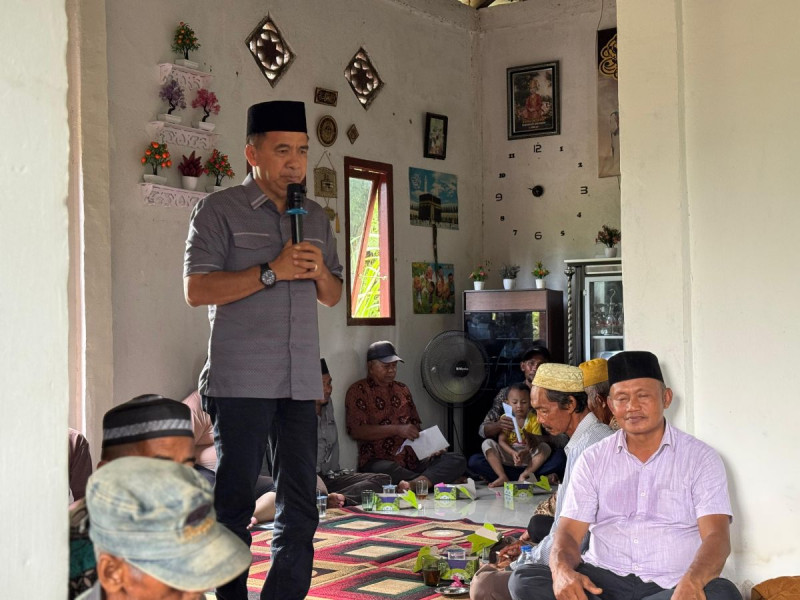 Cabup Inhil Ferryandi Sampaikan Pesan Damai di Desa Teluk Kiambang