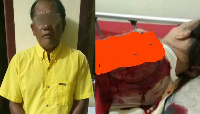 Gedor Pintu Tengah Malam, Warga Mandah Dibacok Hingga Luka Parah