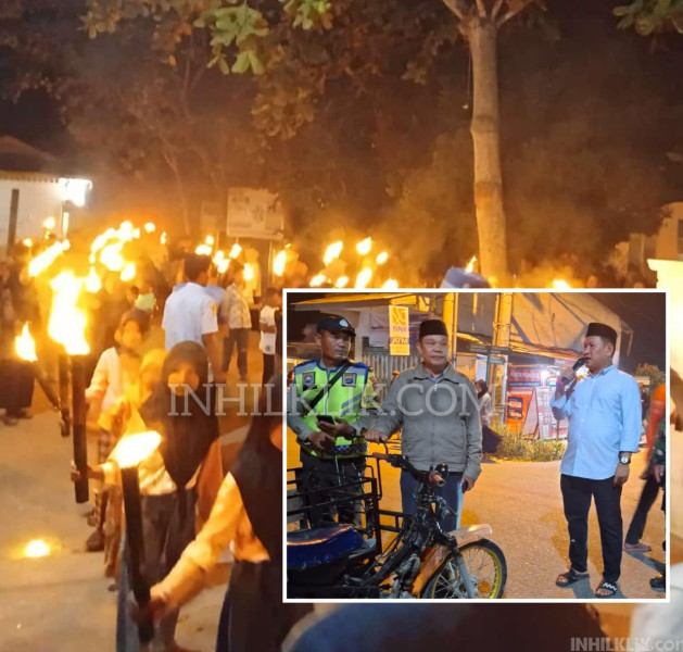 Camat Abdi Rasoki Pulungan Melepas Pawai Obor 10 Muharram 1446H di Desa Pegajahan