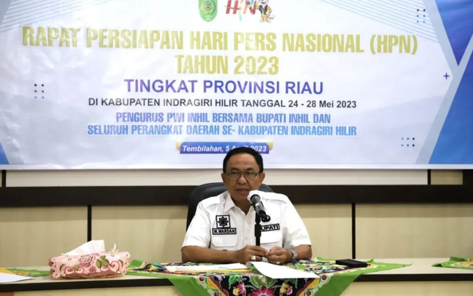 Bupati Inhil Pimpin Rapat Awal Persiapan HPN 2023 Tingkat Provinsi Riau