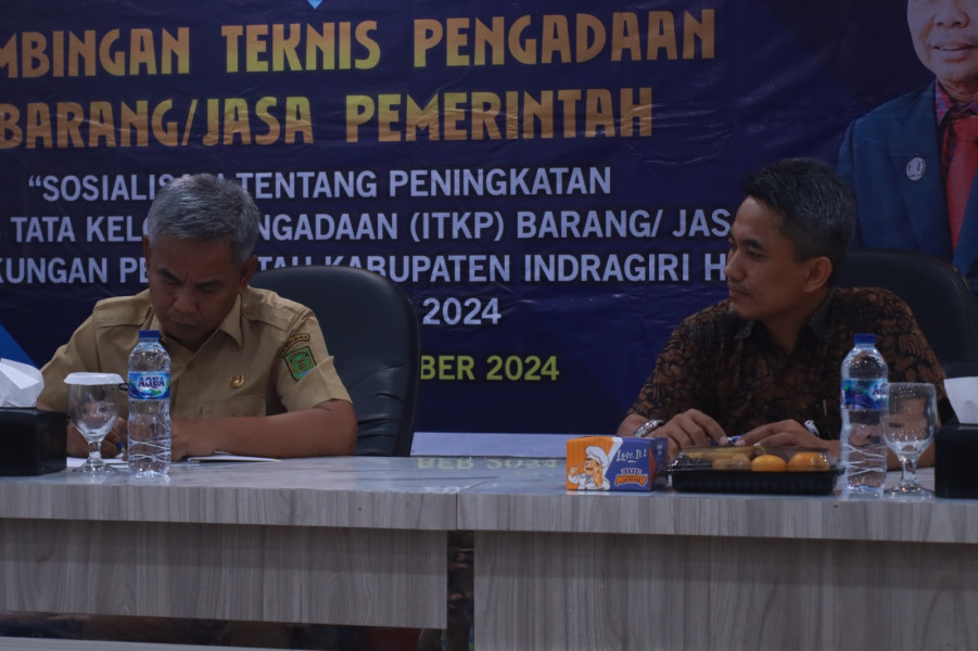 Pj Bupati Inhil Resmi Buka Bimtek Pengadaan Barang dan Jasa Pemerintah serta Sosialisasi ITKP